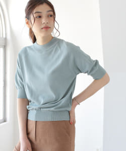 B:MING by BEAMS / モックネック ハーフスリーブ プルオーバー