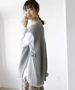 B:MING by BEAMS / タック編み クルーネック ベスト 21SS