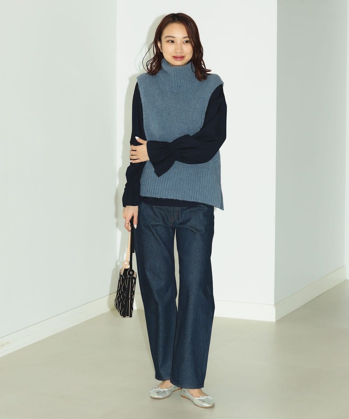 TODAYFUL - la peau de gem. タートルネックニットベストの通販