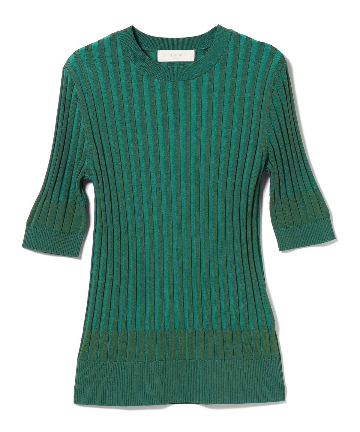 リブニット プルオーバー シャツ・ブラウス WOMEN GREEN ONE SIZE リブニット プルオーバー シャツ・ブラウス WOMEN GREEN ONE SIZE