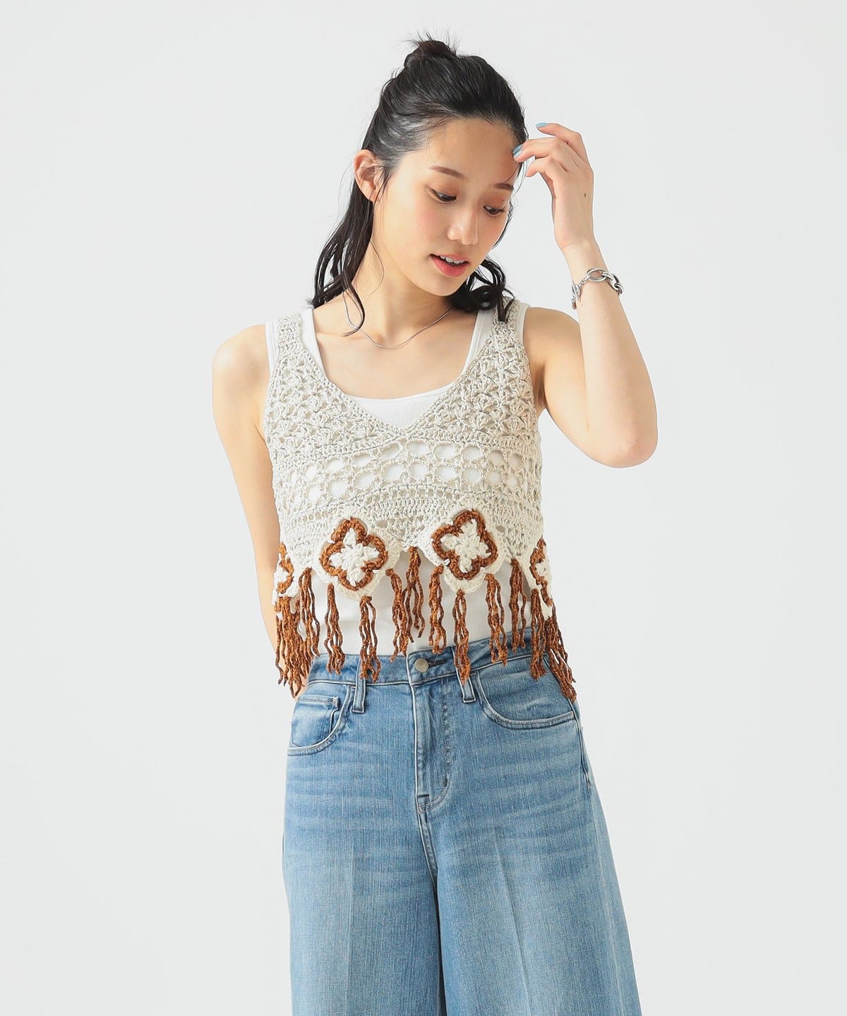 【7/10再値下げ】LOGAN Knitting Mills / モール ペーパー ビスチェ トップス WOMEN OFF WHITE ONE SIZE 【7/10再値下げ】LOGAN Knitting Mills / モール ペーパー ビスチェ トップス WOMEN OFF WHITE ONE SIZE