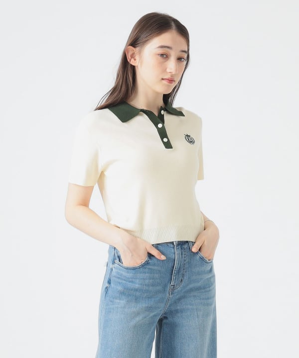 楽天市場】細ボーダーサマーニット開衿シャツ 女性 レディース