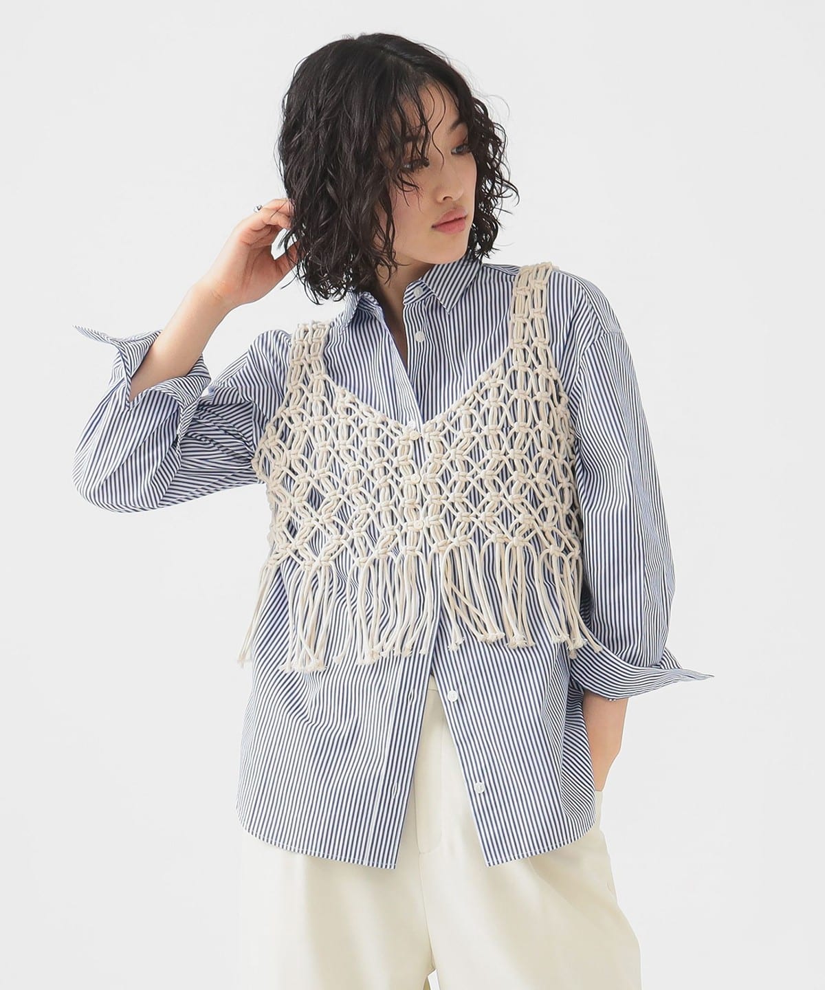 2WAY マクラメ ビスチェ トップス WOMEN IVORY ONE SIZE 2WAY マクラメ ビスチェ トップス WOMEN IVORY ONE SIZE