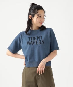 【+15%ポイントUP】半袖 ロゴプリント ニット Tシャツ