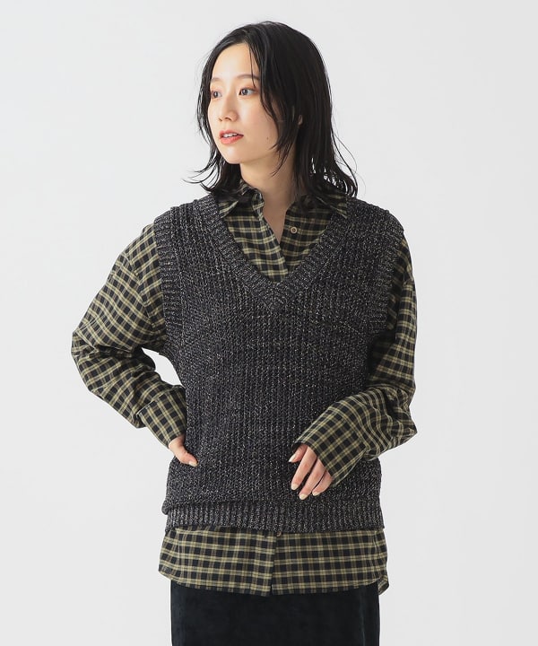 Supreme メッシュ編みベスト Mサイズ ブラウン メッシュ ラメ ベスト（ベスト）｜B:MING by BEAMS（ビーミング