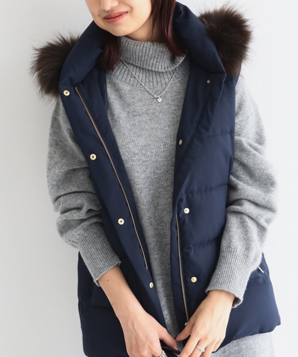 定価¥33000 ビームス 河田 ミドル ダウンジャケット ネイビー M B:MING