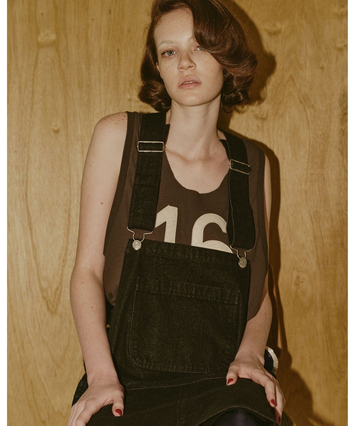 ambiance / Denim Apron トップス WOMEN BLACK ONE SIZE ambiance / Denim Apron トップス WOMEN BLACK ONE SIZE
