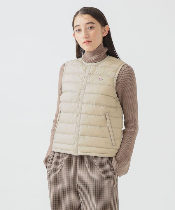 極美品　ダントン　ダウンベスト　ビームス別注　ライトグレー　ウールモッサ　L相当 極美品 ダントン ダウンベスト ビームス別注 ライトグレー