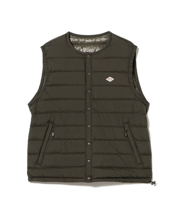 DANTON クルーネックインナーダウンベスト M ブラック B:MING by BEAMS（ビーミング by ビームス）DANTON / インナーダウン