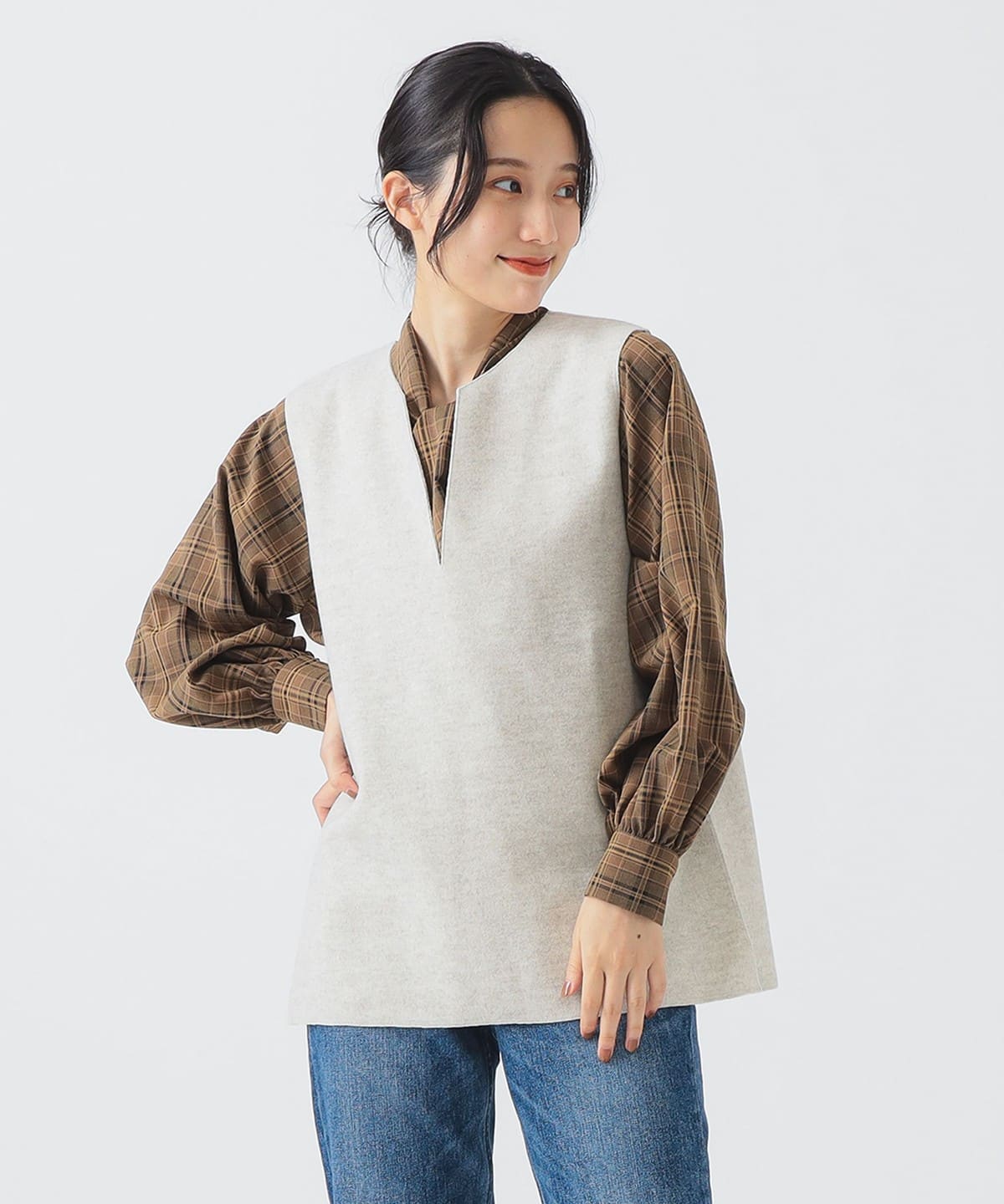 B:MING by BEAMS（ビーミング by ビームス）カット メルトン ベスト