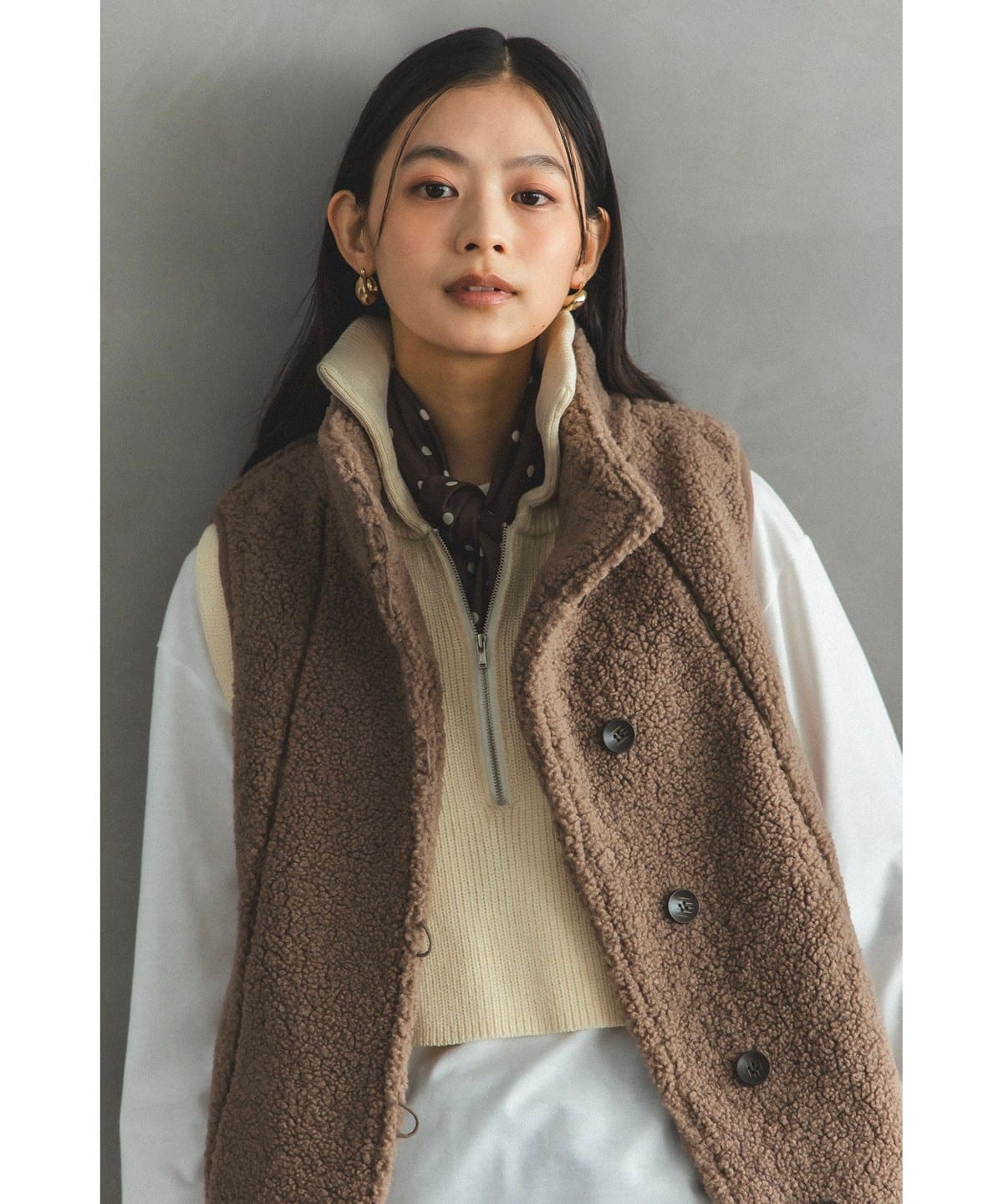 ボア ベスト ブルゾン WOMEN MOCHA M ボア ベスト ブルゾン WOMEN MOCHA M