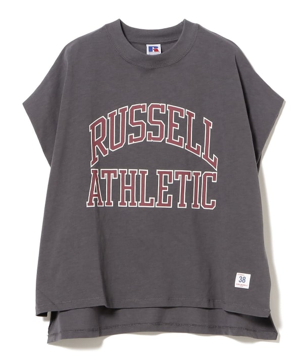 90s RUSSELL ATHLETIC Tシャツ ロゴプリント　ベージュ B:MING by BEAMS（ビーミング by ビームス）【別注】RUSSELL