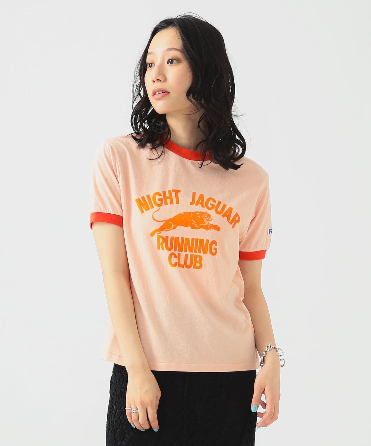 RUSSELL ATHLETIC ラッセルアスレチック / クラシック リンガー Tシャツ Tシャツ・カットソー WOMEN CORAL×ORANGE XS RUSSELL ATHLETIC ラッセルアスレチック / クラシック リンガー Tシャツ Tシャツ・カットソー WOMEN CORAL×ORANGE XS