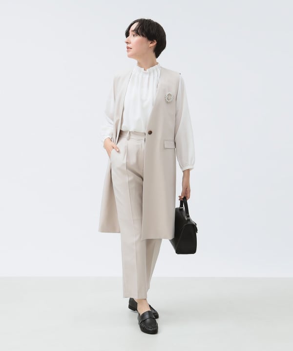 タグ付⭐　B:MING by BEAMS　スタンドフリルブラウス　M B:MING by BEAMS（ビーミング by ビームス）スタンド フリル