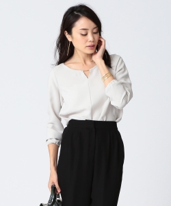 B:MING by BEAMS / プレートネック ロングスリーブブラウス 18SS-P