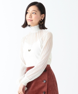 B:MING by BEAMS / プリーツチュールレース ブラウス 18AW