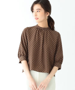 B:MING by BEAMS / ドット ボトルネックブラウス 20SS-P
