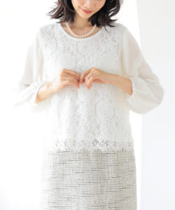 B:MING by BEAMS / レース シフォン ブラウス