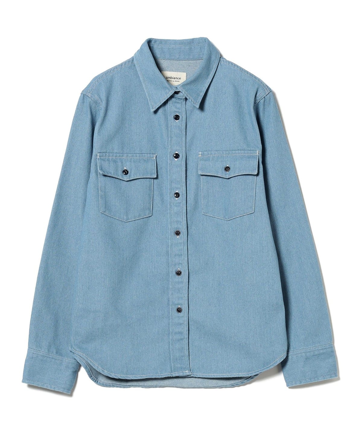 ambiance デニム シャツ シャツ・ブラウス WOMEN LIGHT INDIGO XS ambiance デニム シャツ シャツ・ブラウス WOMEN LIGHT INDIGO XS