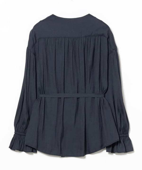 B:MING by BEAMS（ビーミング by ビームス）Vネック ギャザー ブラウス