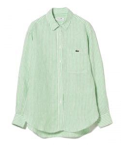 LACOSTE / リネン ストライプ オーバー サイズ シャツ