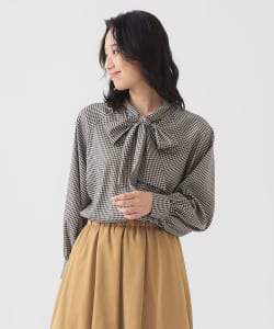 【+15%ポイントUP】ボウタイ ブラウス（S～M）