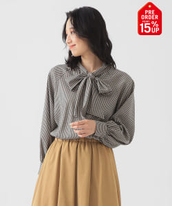 【+15%ポイントUP】ボウタイ ブラウス（S～M）