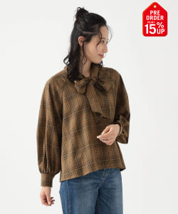 【+15%ポイントUP】ボウタイ ブラウス（S～M）