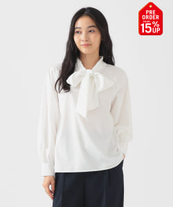 【+15%ポイントUP】ボウタイ ブラウス（S～M）