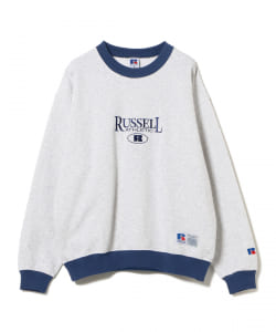 ▲RUSSELL ATHLETIC / カラー リブ クルーネック スウェット