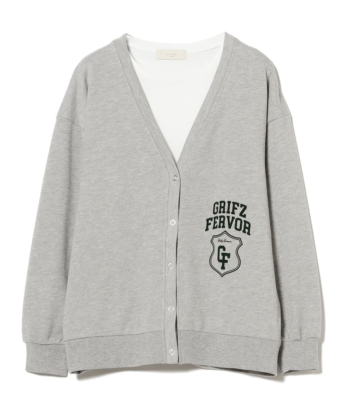 ロングTシャツ × 裏毛 カーディガン セット トップス WOMEN TOP GREY ONE SIZE ロングTシャツ × 裏毛 カーディガン セット トップス WOMEN TOP GREY ONE SIZE