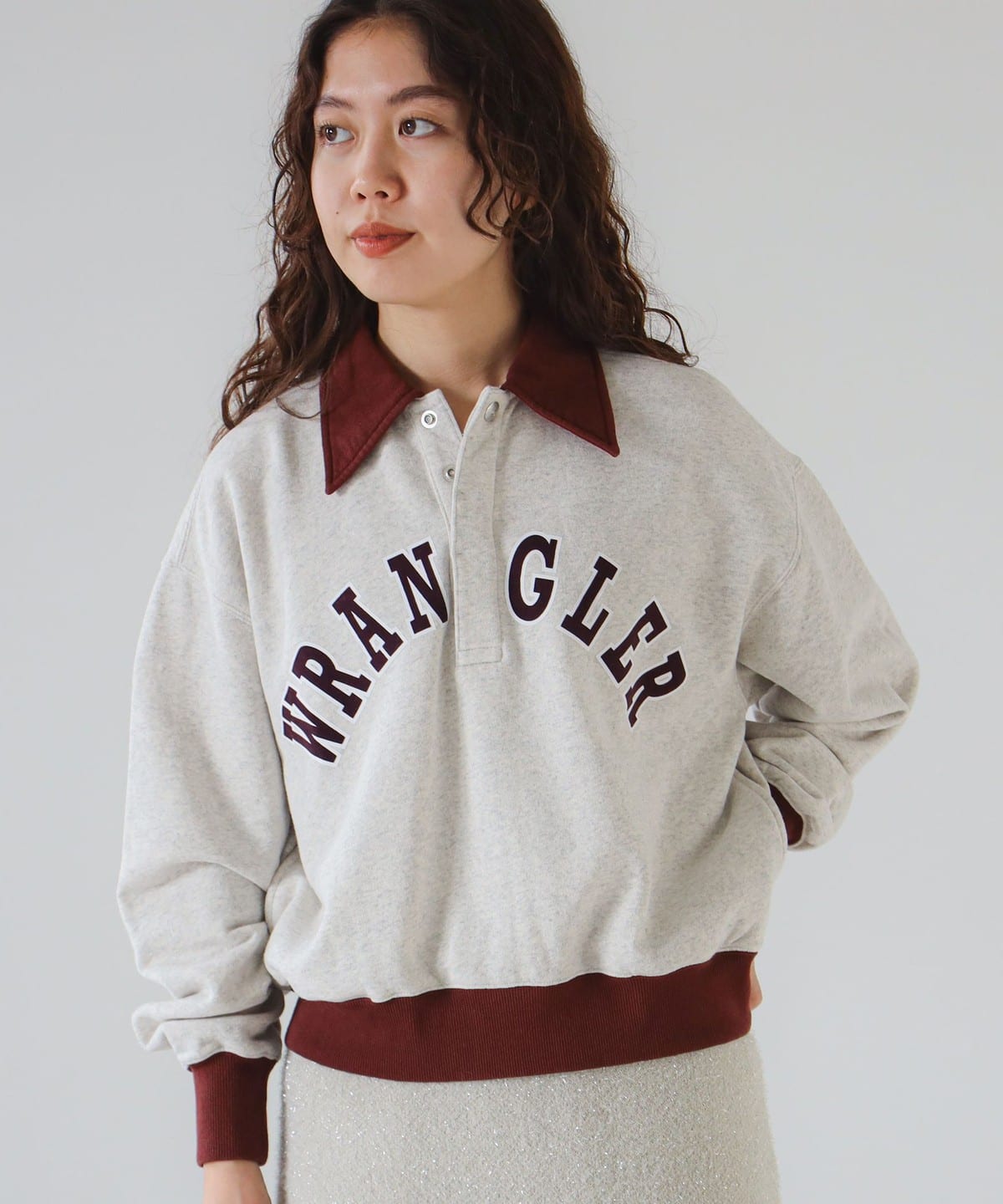 Wrangler ラングラー / カラー スウェット トップス WOMEN GRAY S Wrangler ラングラー / カラー スウェット トップス WOMEN GRAY S