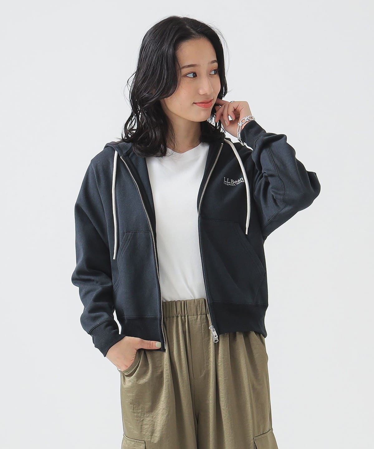 L. L.Bean エル・エル・ビーン / Portage Full-Zip Hooded Sweatshirt トップス WOMEN DARK CHARCOAL M L. L.Bean エル・エル・ビーン / Portage Full-Zip Hooded Sweatshirt トップス WOMEN DARK CHARCOAL M