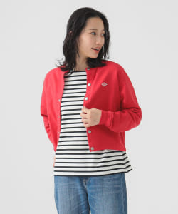 DANTON / COTTON TERRY CREW NECK CARDIGAN