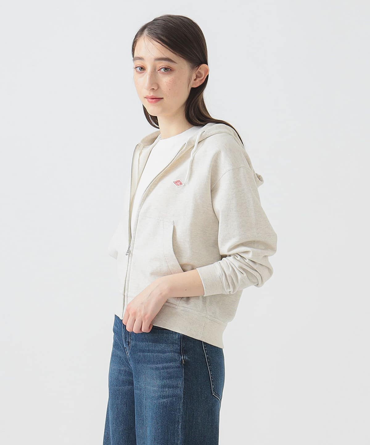 DANTON ダントン / COTTON TERRY ZIP HOODIE トップス WOMEN TOP ECRU 36 DANTON ダントン / COTTON TERRY ZIP HOODIE トップス WOMEN TOP ECRU 36