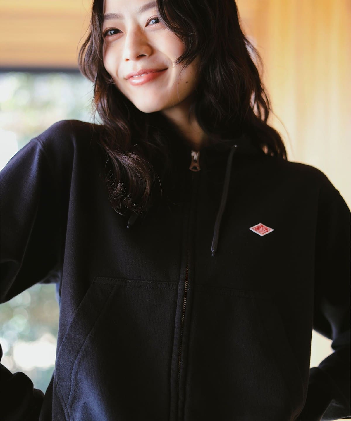 DANTON ダントン / COTTON TERRY ZIP HOODIE トップス WOMEN CHARCOAL. GREY 36 DANTON ダントン / COTTON TERRY ZIP HOODIE トップス WOMEN CHARCOAL. GREY 36