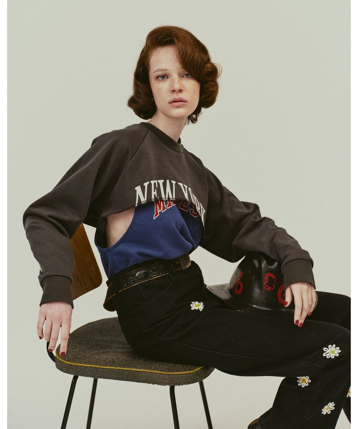 ambiance / 2way Sweatshirt トップス WOMEN CHARCOAL ONE SIZE ambiance / 2way Sweatshirt トップス WOMEN CHARCOAL ONE SIZE