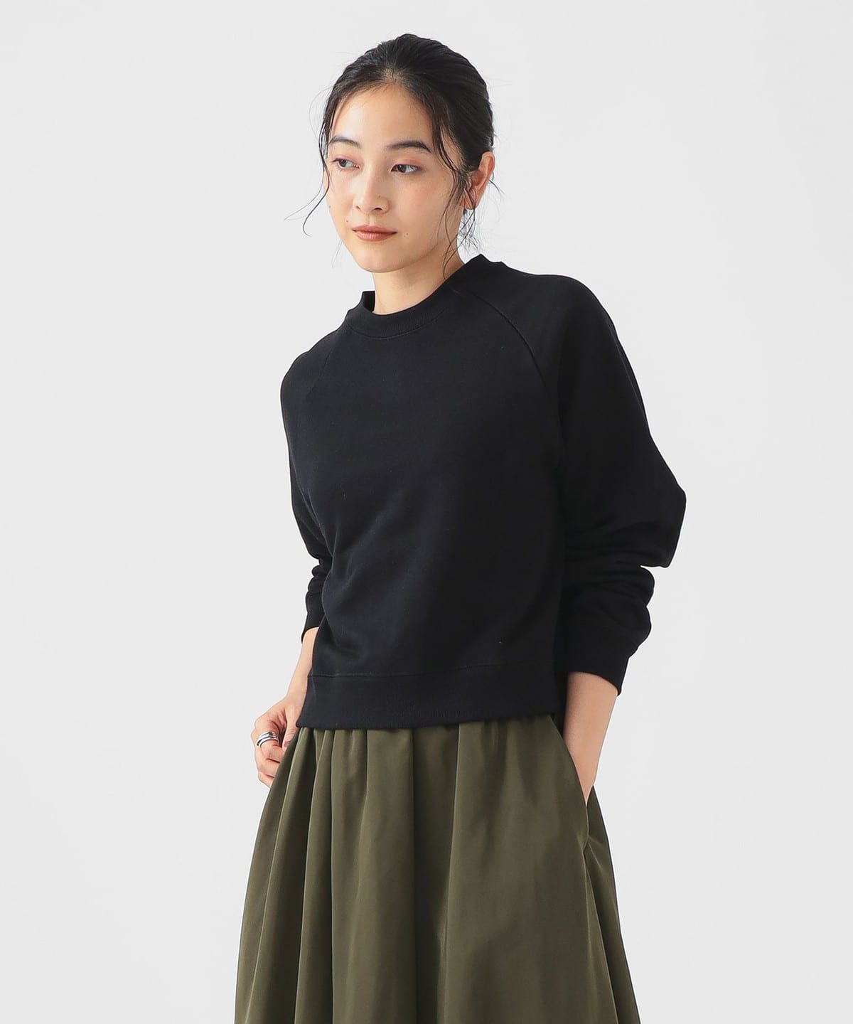 袖フォルム 裏毛 プルオーバー トップス WOMEN BLACK ONE SIZE 袖フォルム 裏毛 プルオーバー トップス WOMEN BLACK ONE SIZE