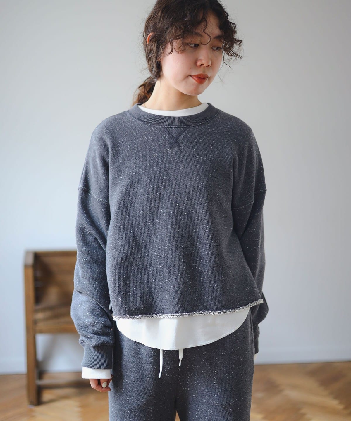 SIMPLE YET ローゲージ スウェット プルオーバー トップス WOMEN GREY ONE SIZE SIMPLE YET ローゲージ スウェット プルオーバー トップス WOMEN GREY ONE SIZE