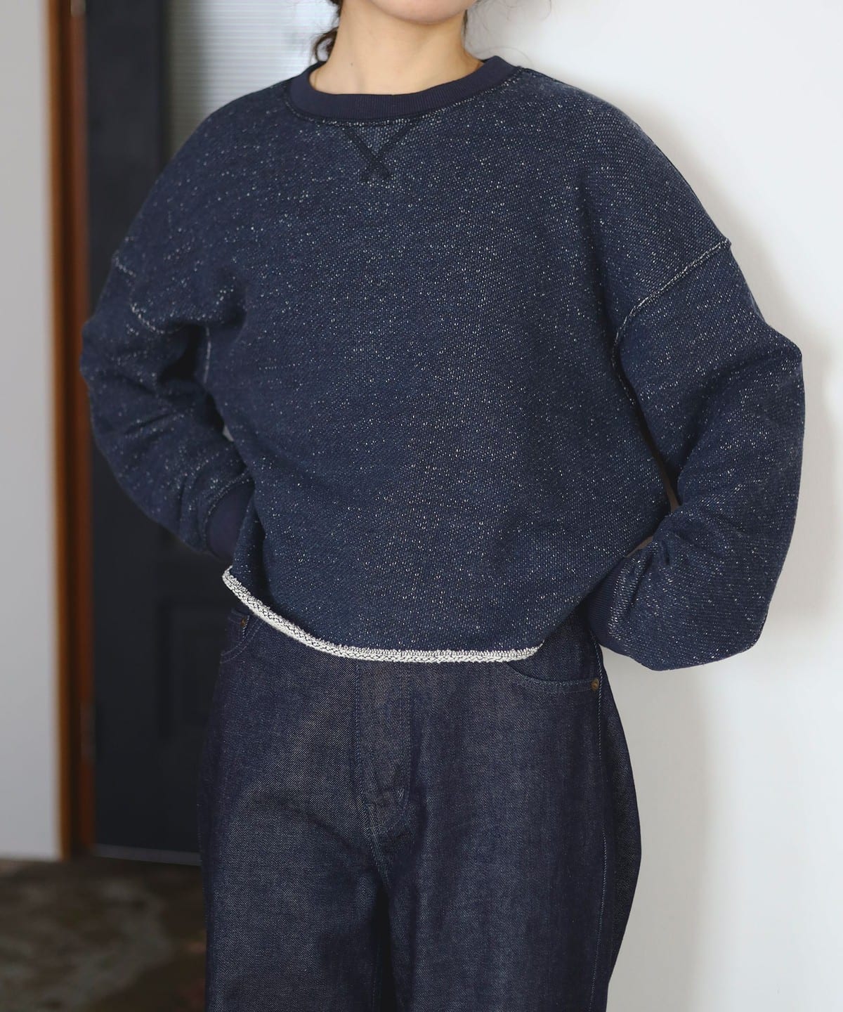 SIMPLE YET ローゲージ スウェット プルオーバー トップス WOMEN NAVY ONE SIZE SIMPLE YET ローゲージ スウェット プルオーバー トップス WOMEN NAVY ONE SIZE