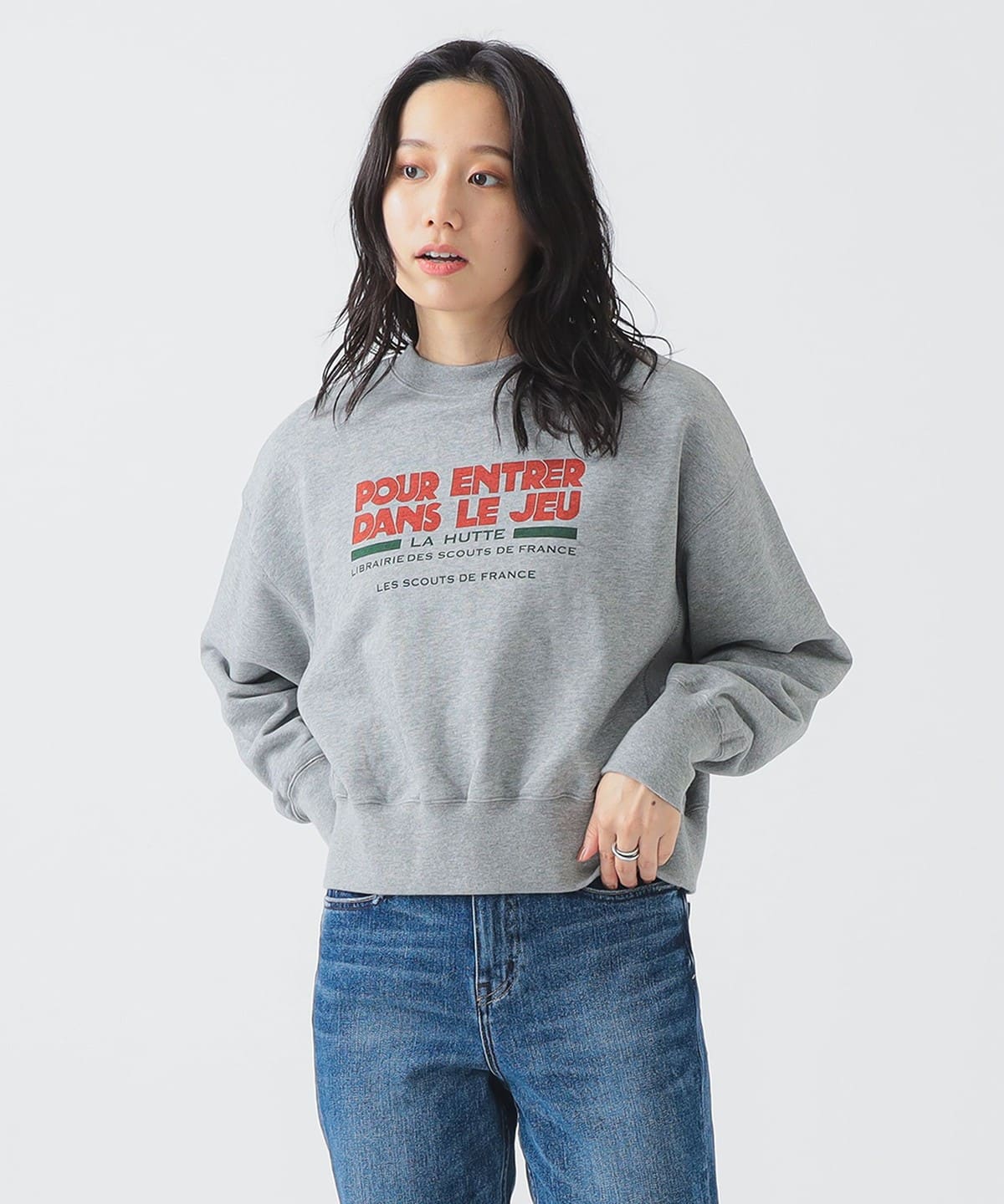 【別注】La Hutte / ロゴ スウェット トップス WOMEN GREY ONE SIZE 【別注】La Hutte / ロゴ スウェット トップス WOMEN GREY ONE SIZE
