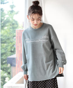 Manhattan Portage × B:MING by BEAMS / 別注 ロゴプリント ロングスリーブ Tシャツ 21AW