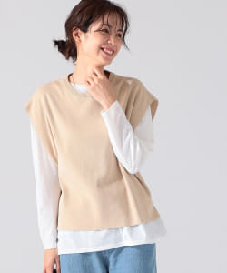 B:MING by BEAMS / ニットベスト付き ロングTシャツ