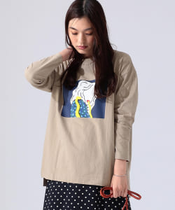 B:MING by BEAMS / 女裝 AUTO MOAI 印刷 長袖 T恤