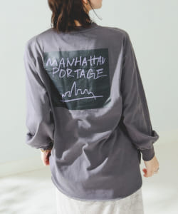 Manhattan Portage × B:MING by BEAMS / 別注 プリント ロングスリーブ Tシャツ