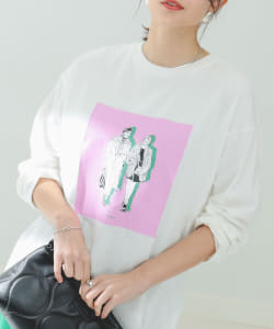 B:MING by BEAMS / Uca イラスト プリント ロングスリーブ Tシャツ