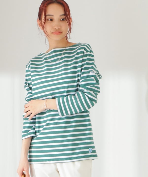 【新品】ORCIVAL コットンロード フレンチバスクシャツ MARINE 1
