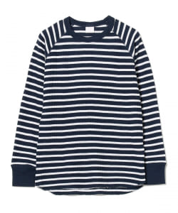 JE MORGAN / ワッフルボーダー ロングスリーブ Tシャツ