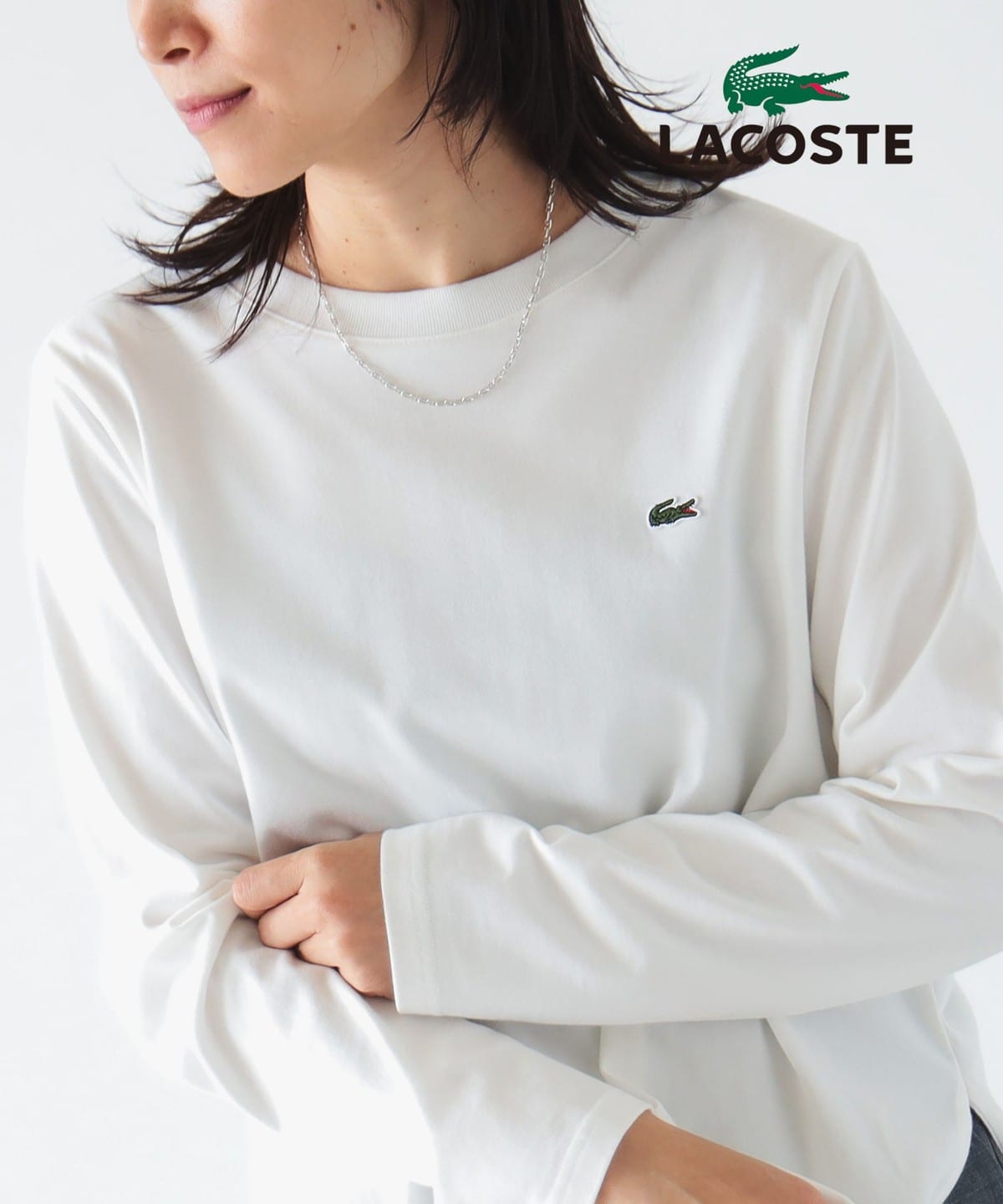 LACOSTE for B:MING by BEAMS / 別注 ロングスリーブ クルーネック T