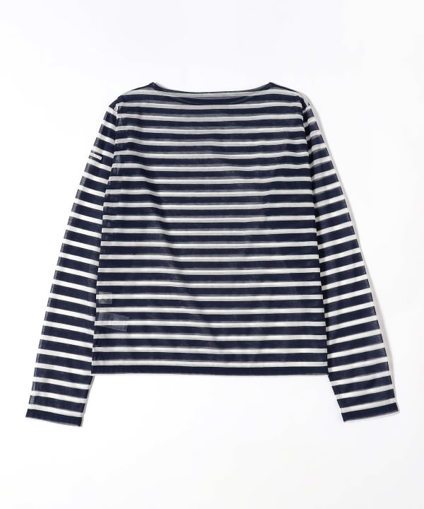 ORCIVAL シアートップス ORCIVAL/オーシバル】シアーストライプ プルオーバー 長袖